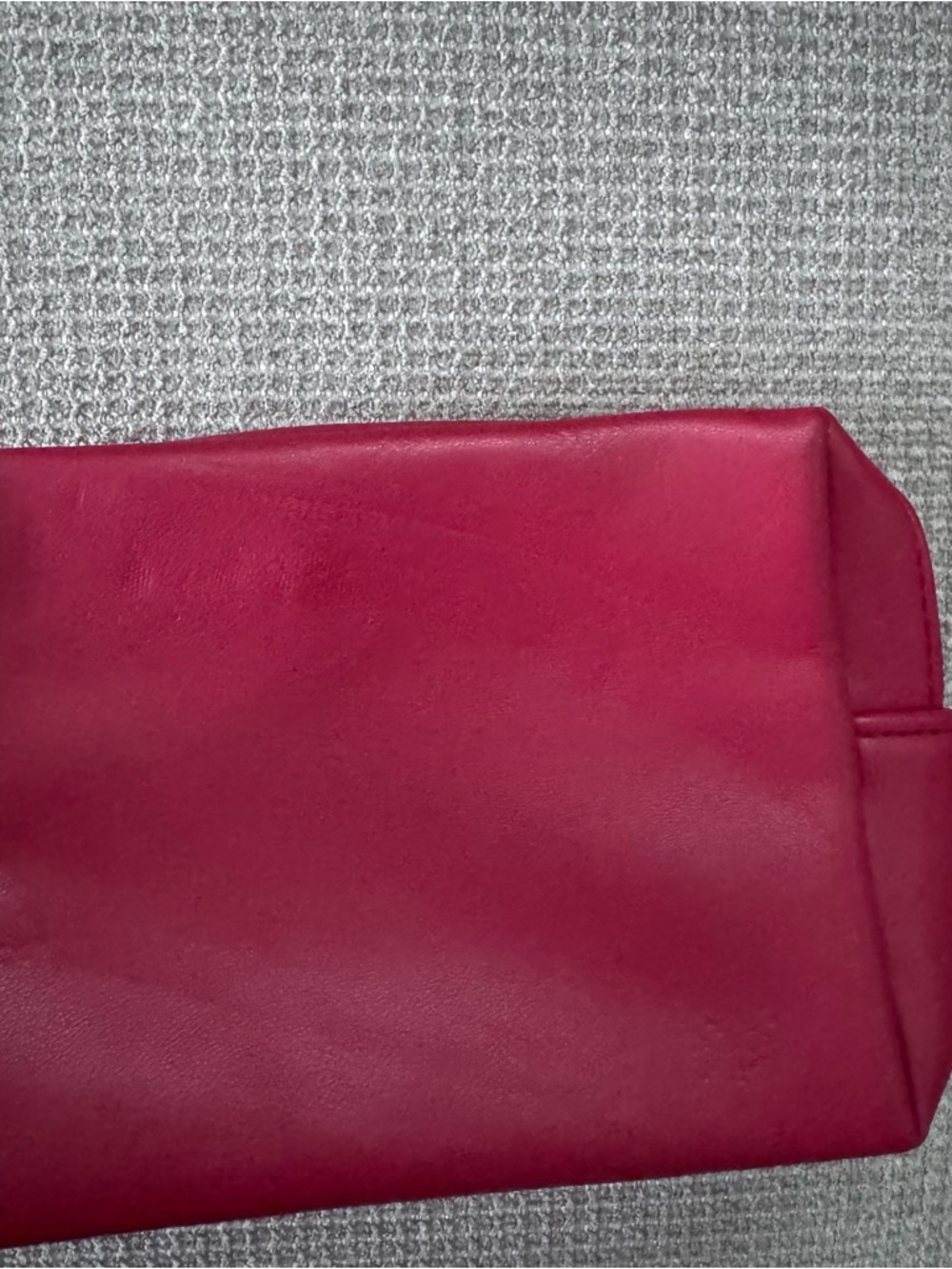Yves Saint Laurent Red Cosmetic Pouch with Gold Zipper - Picture 4 of 7